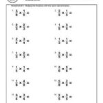 10 Worksheets On Multiplying Fractions With Common Denominators