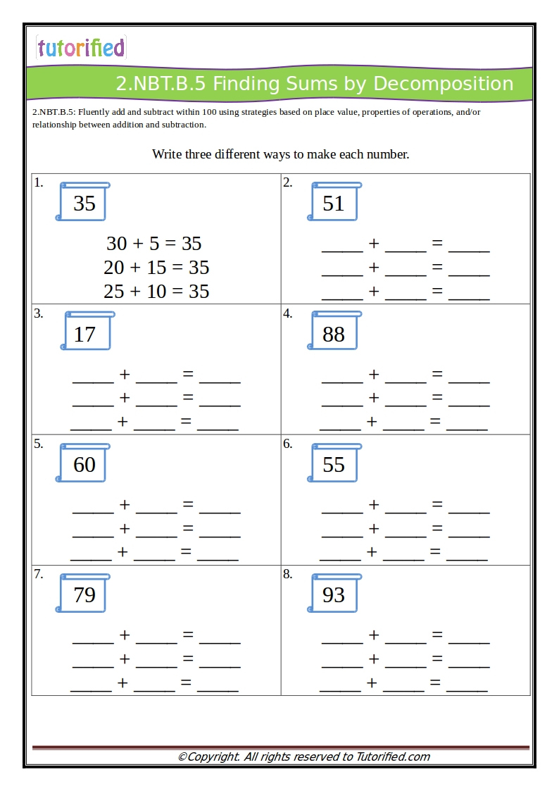 2nd Grade Common Core Math Worksheets