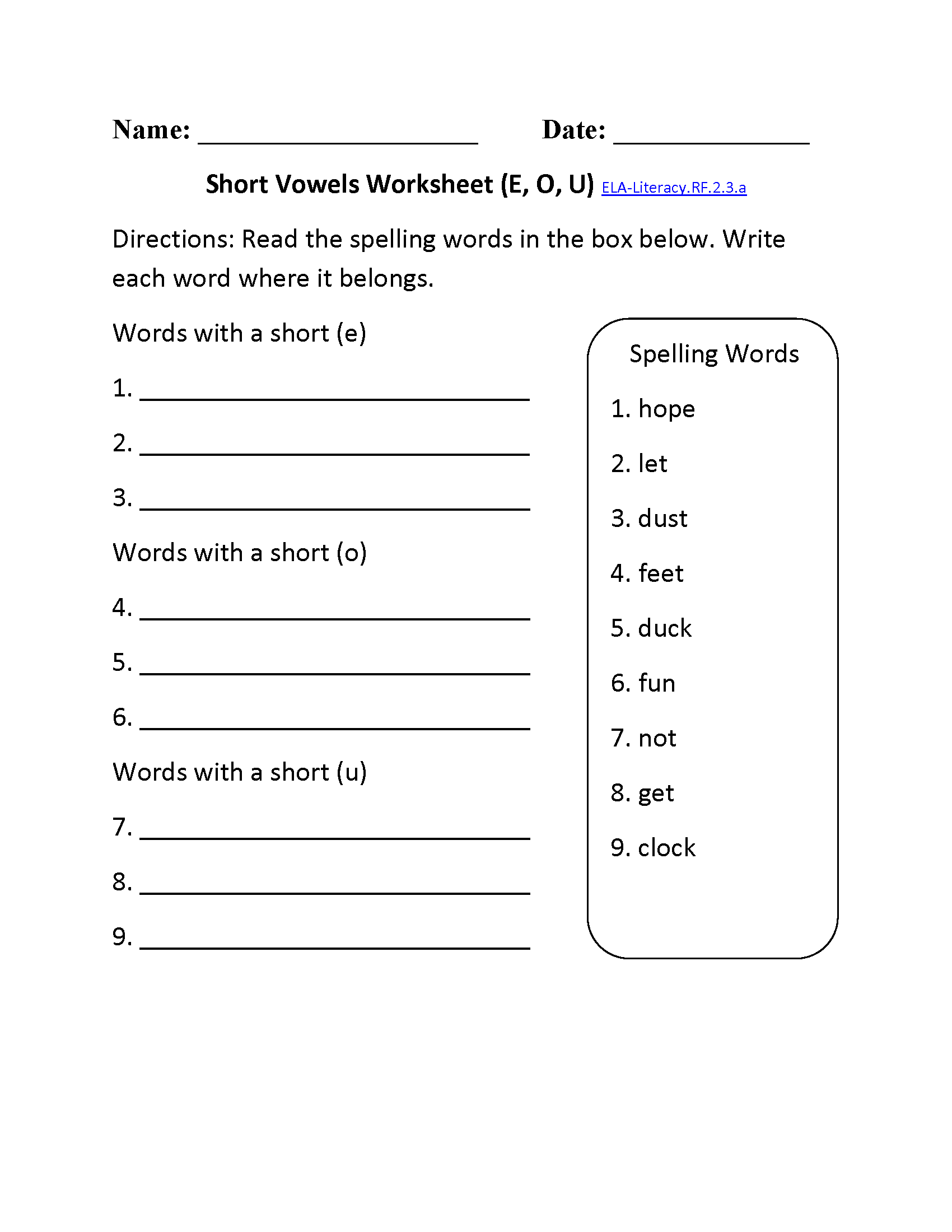 2nd Grade Common Core Reading Foundational Skills Worksheets 2nd 