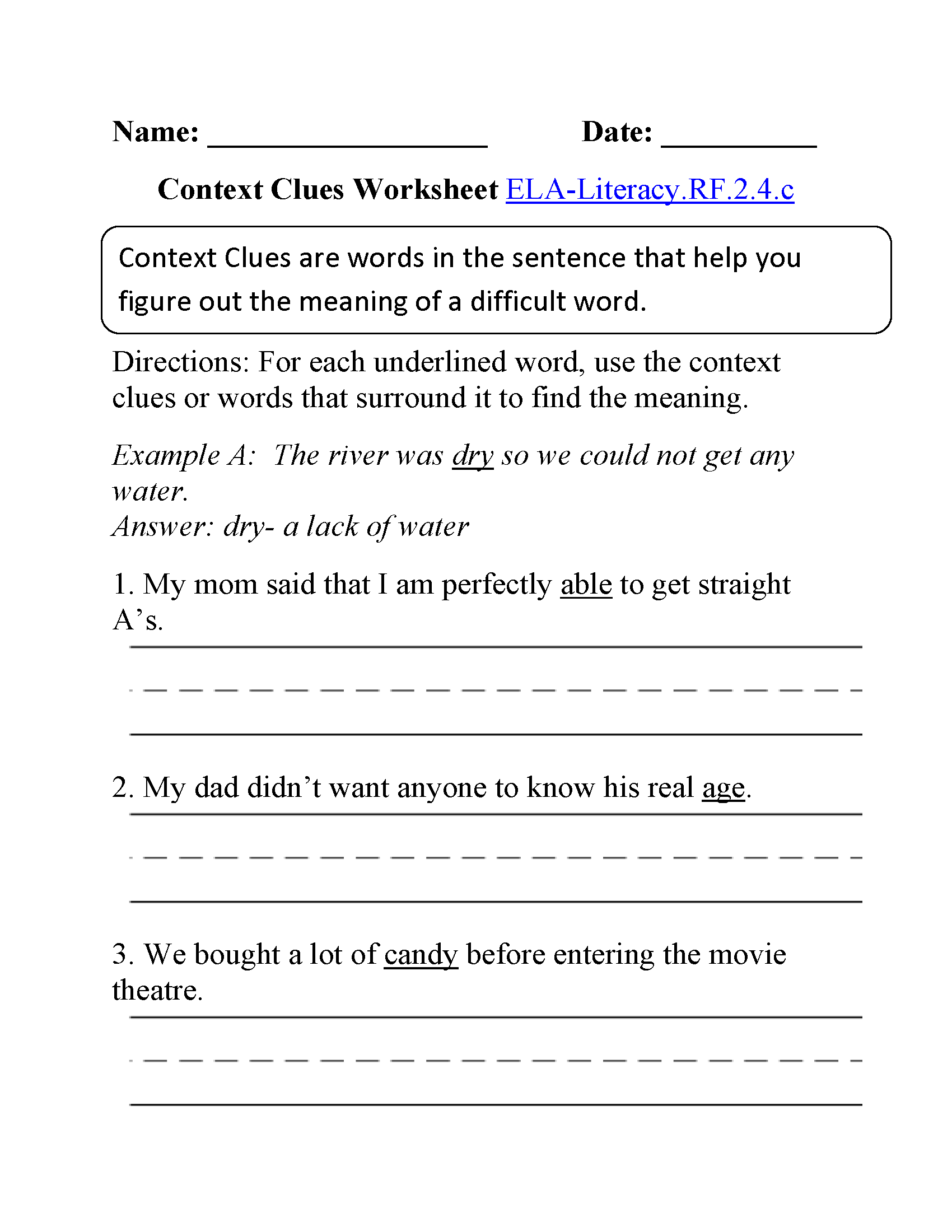 2nd Grade Common Core Reading Foundational Skills Worksheets