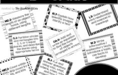 2nd Grade Common Core State Standards CCSS Posters Black White