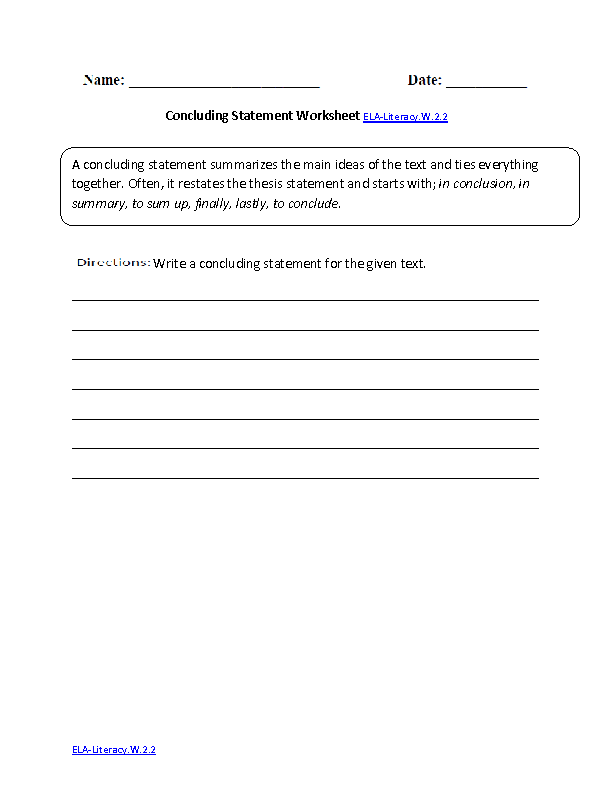 2nd Grade Common Core Writing Worksheets