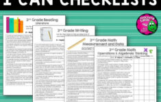 3rd Grade I Can Student Checklists For CCSS ELA Math Common Core