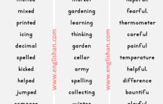 3rd Grade Spelling Words List PDF 3rd Grade Spelling Words Grade