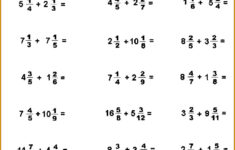 4 Adding Fractions With Unlike Denominators Worksheet FabTemplatez