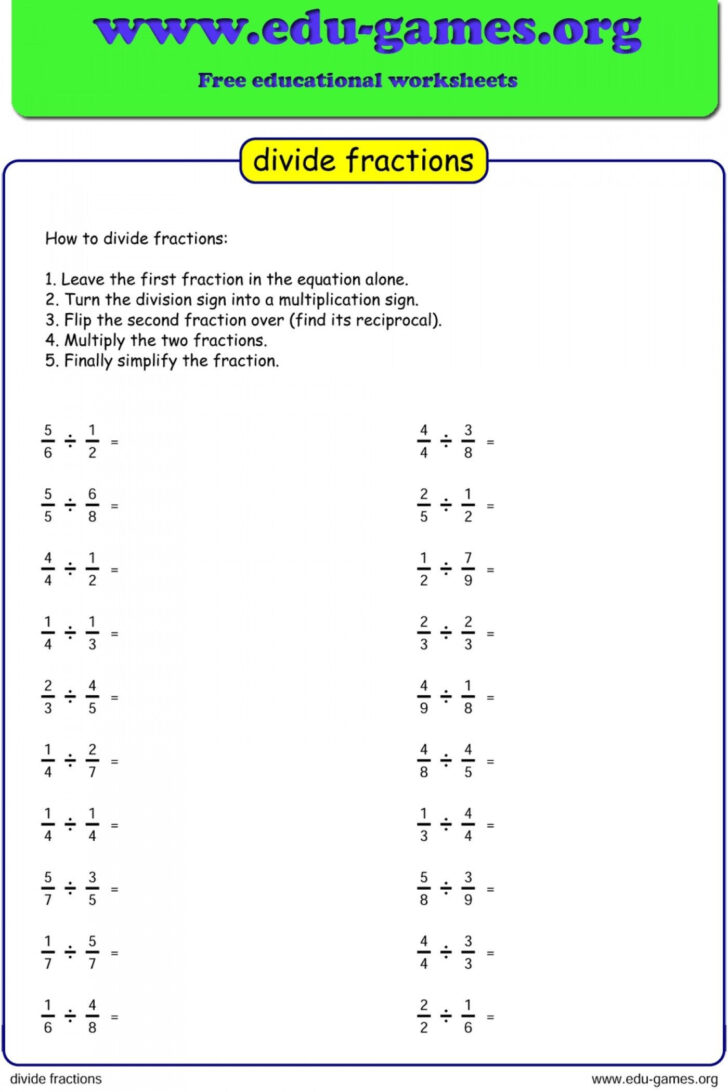 Multiplying Fractions Word Problems Worksheets 5th Grade Common Core