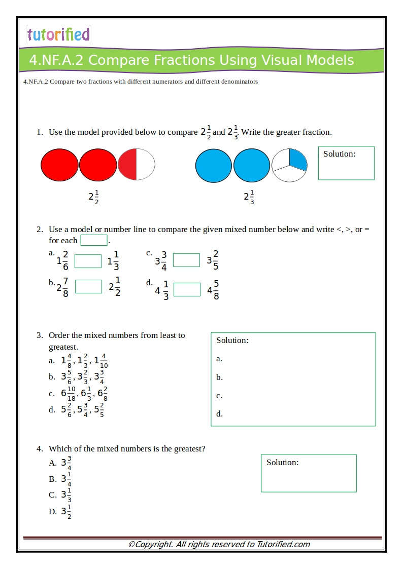 4th Grade Common Core Math Worksheets