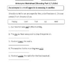 5th Grade Common Core Language Worksheets In 2021 Antonyms