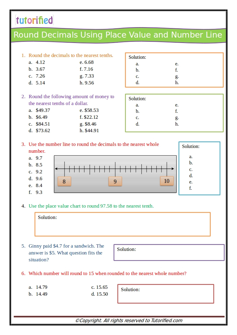 5th Grade Common Core Math Worksheets