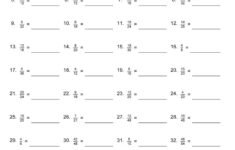5th Grade Fractions Practice Worksheet