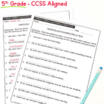 5th Grade Grammar Assessments Common Core Aligned Teaching Writing