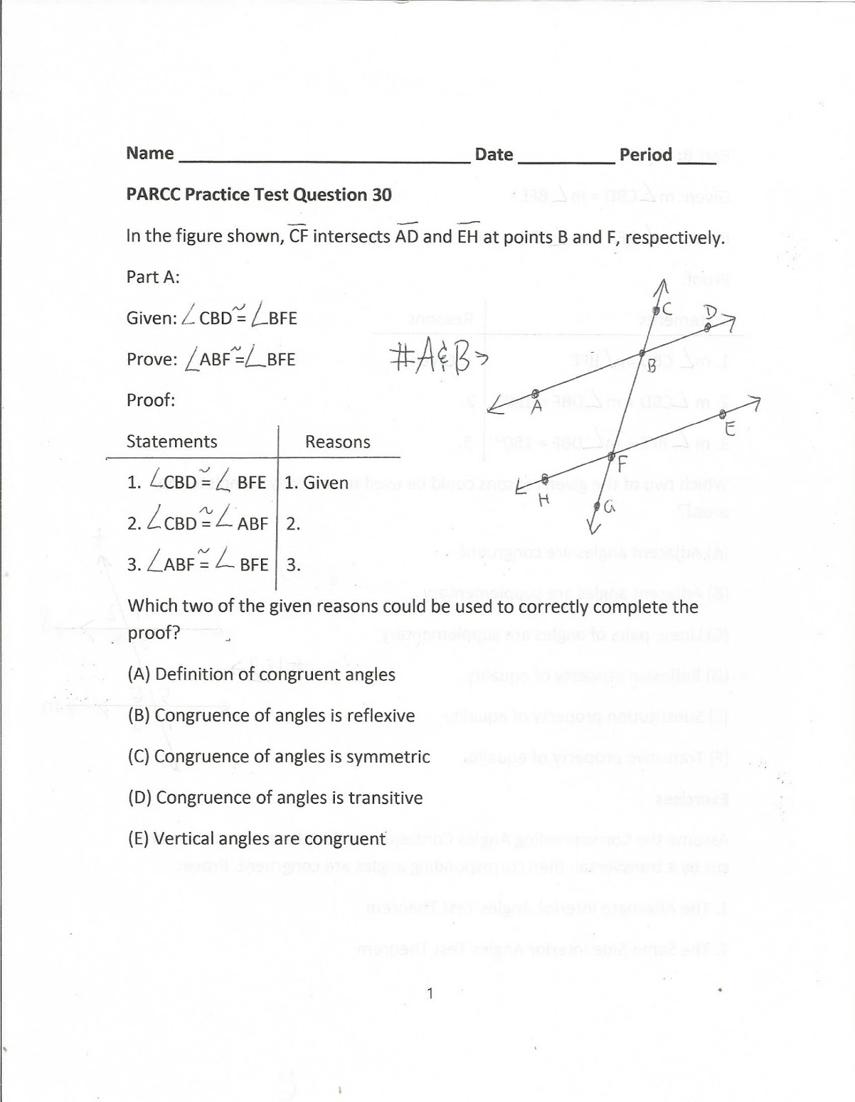 7 3 Proving Triangles Similar Form G Worksheet Answers Prentice Hall 