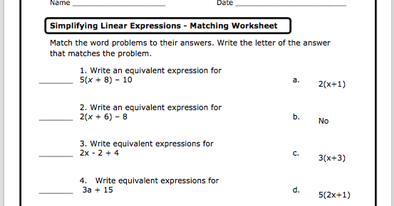 7th Grade Common Core Math Class Winter Packet