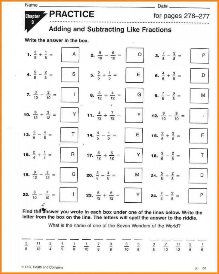 Common Core Math Worksheets Grade 7