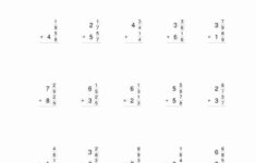 Adding And Subtracting Mixed Numbers Worksheet Adding And Subtracting