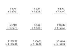Adding Decimals Worksheets Math Monks