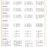 Algebra Worksheets With Answers Algebra Worksheets Solving Linear