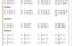 Algebra Worksheets With Answers Algebra Worksheets Solving Linear