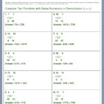 Answer Key Download Worksheet 14534 CCSS Math Content 3 NF A 3 D