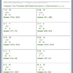 Answer Key Download Worksheet 14555 CCSS Math Content 3 NF A 3 D