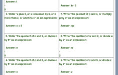 Answer Key Download Worksheet 34121 CCSS Math Content 6 EE A 2 a