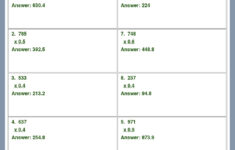 Answer Key Download Worksheet 9746 CCSS Math Content 5 NBT B 7
