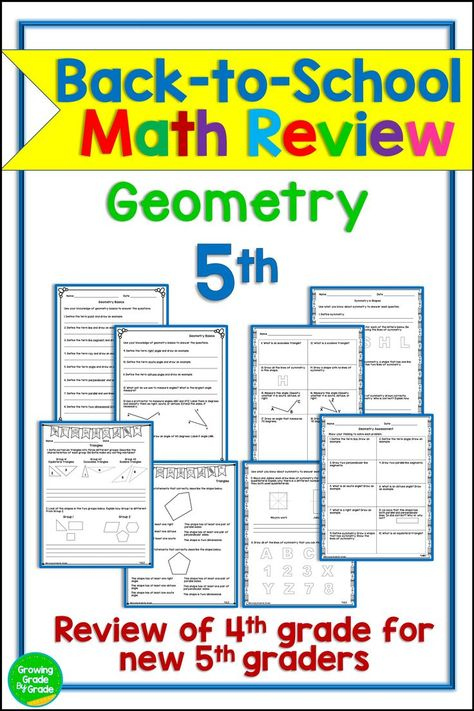 Back To School Math Activities 5th Grade 4 G Math Common Core Math 