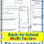 Back To School Math Activities BUNDLE 5th Grade Common Core Math
