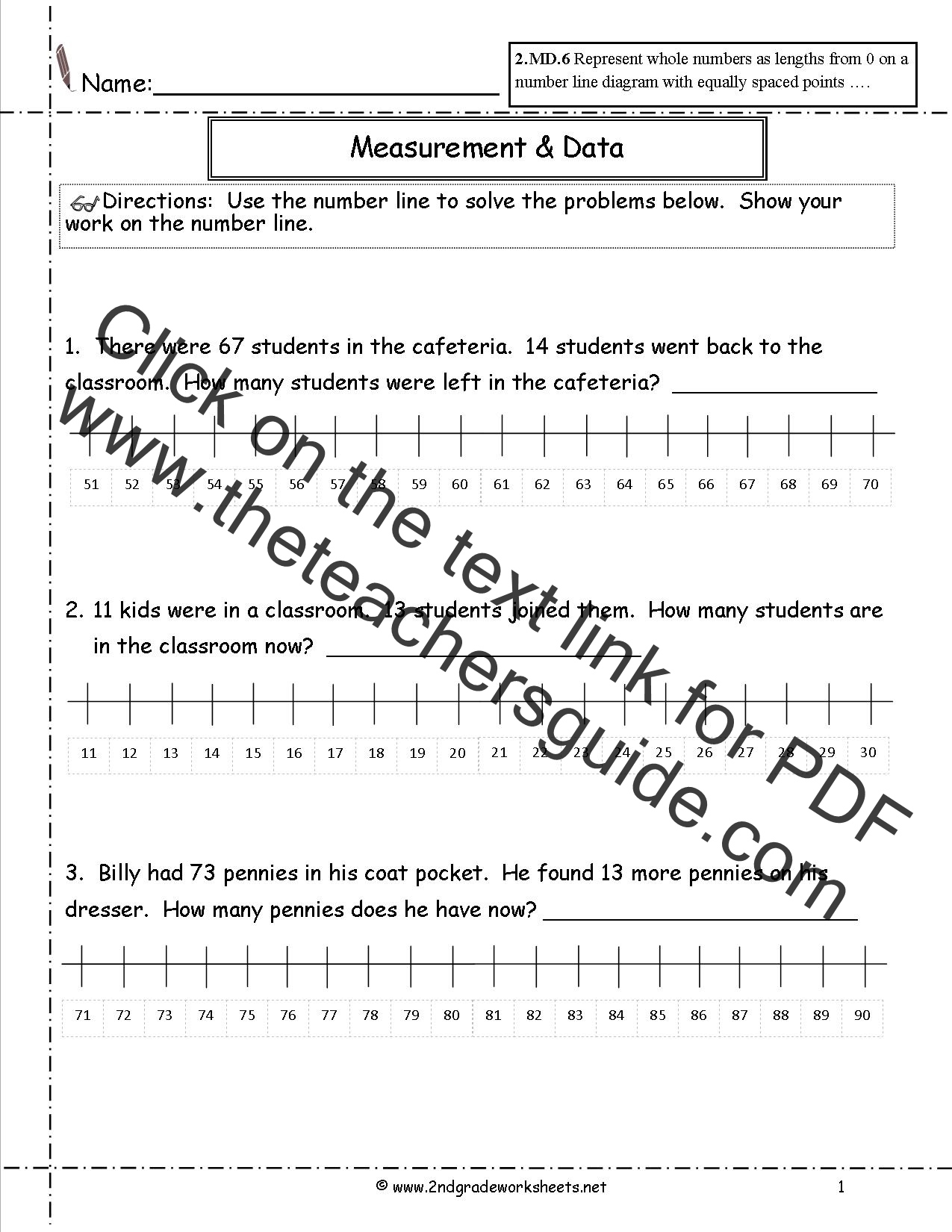 Common Core Number Line Worksheets Common Core Worksheets