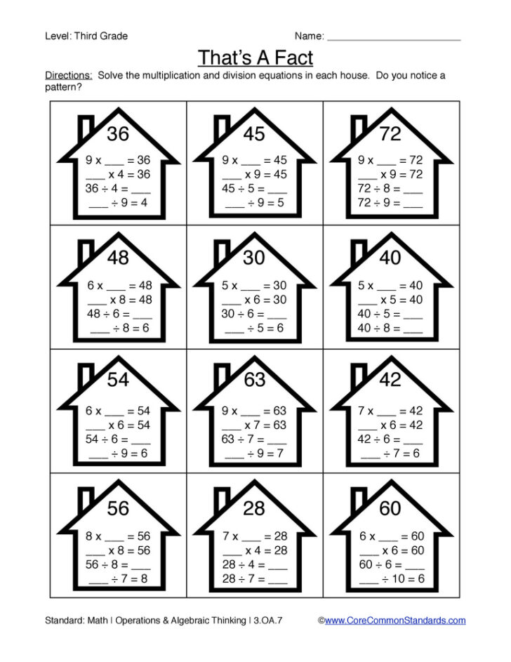 Common Core Worksheets Grade 3