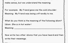 Common Core Figurative Language 5th Grade Worksheets Splash