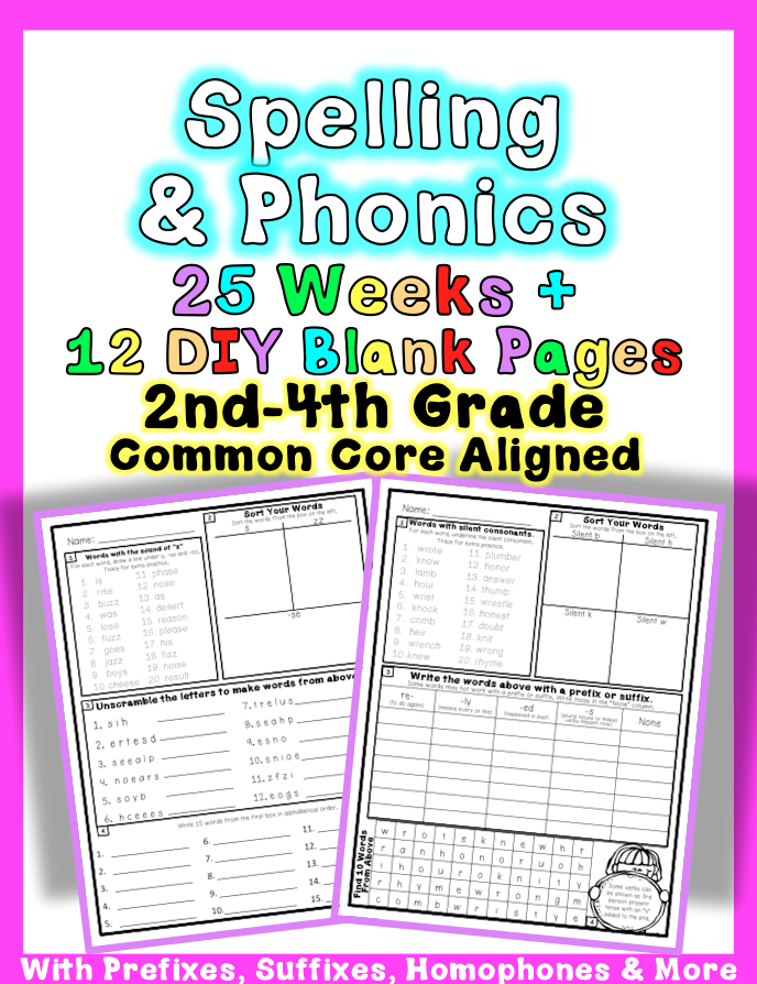 Common Core Foundational Skills Phonics And Spelling Packet