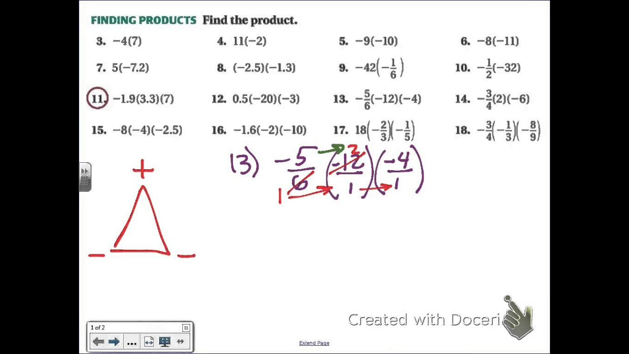 Common Core Math Multiplying Real Numbers Fractions YouTube