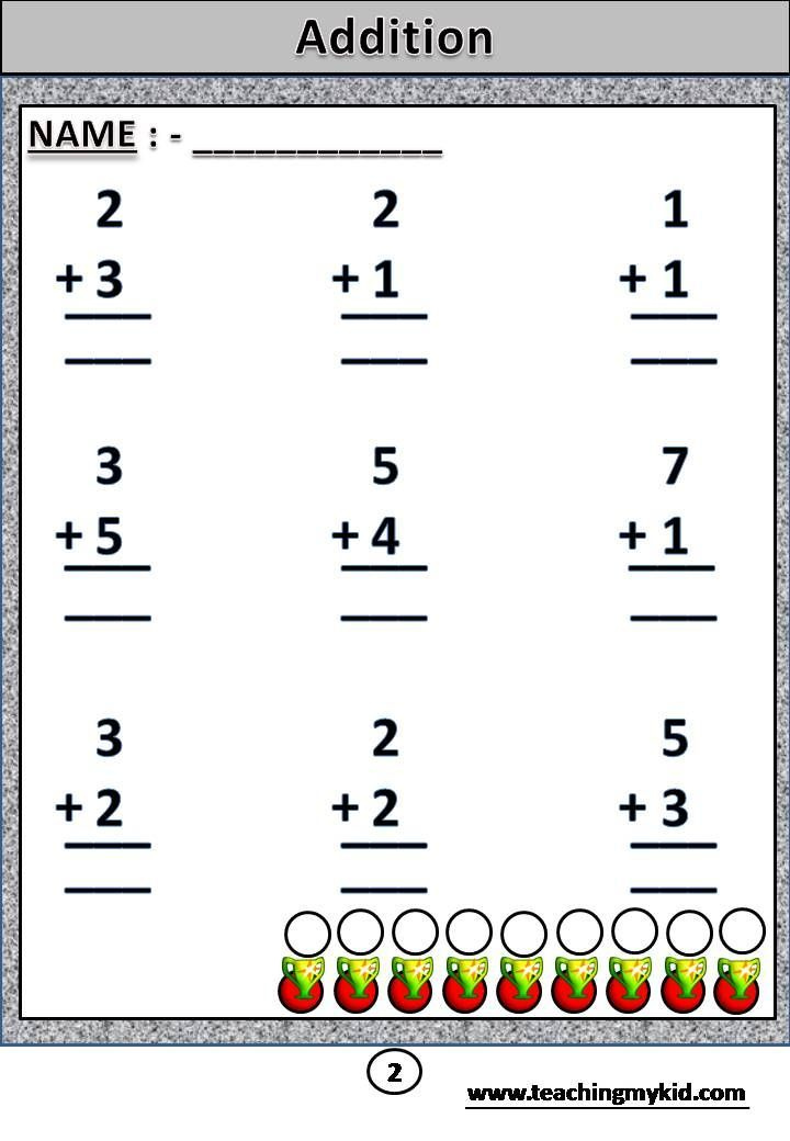 Common Core Maths Addition Printable Worksheet Without Carry In 2020 