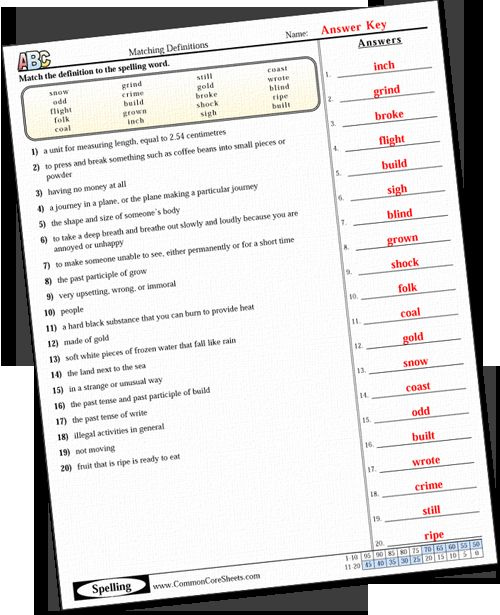 Common Core Sheets Answer Key Home School