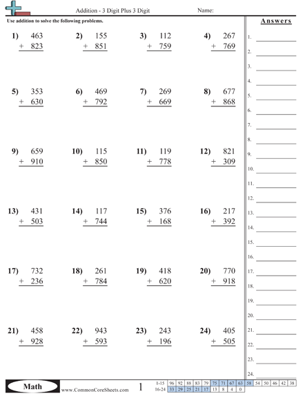 Common Core Sheets Lots Of Common Core Math Worksheets By Area 