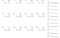 Common Core Sheets Multiplication Vertical 5th Grade Thekidsworksheet