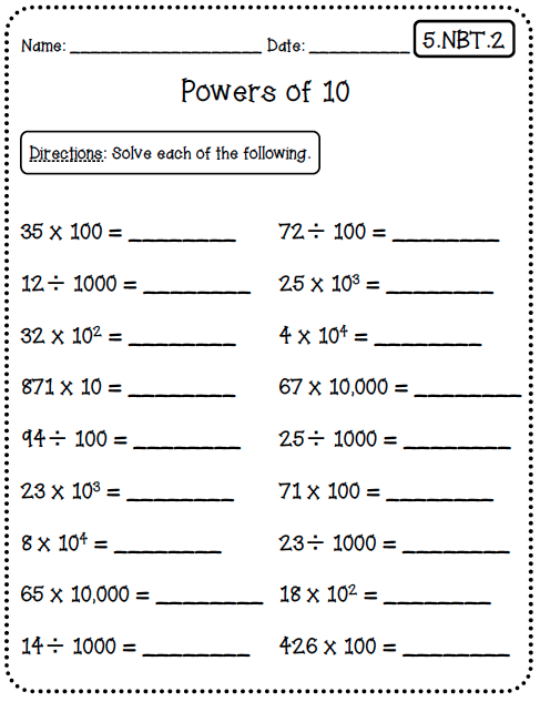 Common Core Worksheets 5th Grade Edition Create Teach Share