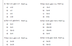 Composition Of Functions Worksheet Algebra 2 Answers Instantworksheet