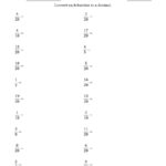 Convert Decimals To Fractions Worksheet Edplace Common Core Db Excel