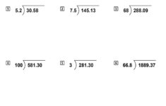 Dividing Decimals Worksheets Math Monks