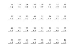 Double Digit Multiplication Worksheets Grade 5 Times Tables Worksheets