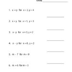 Equations Pre Algebra Worksheet Pre Algebra Worksheets Pinterest