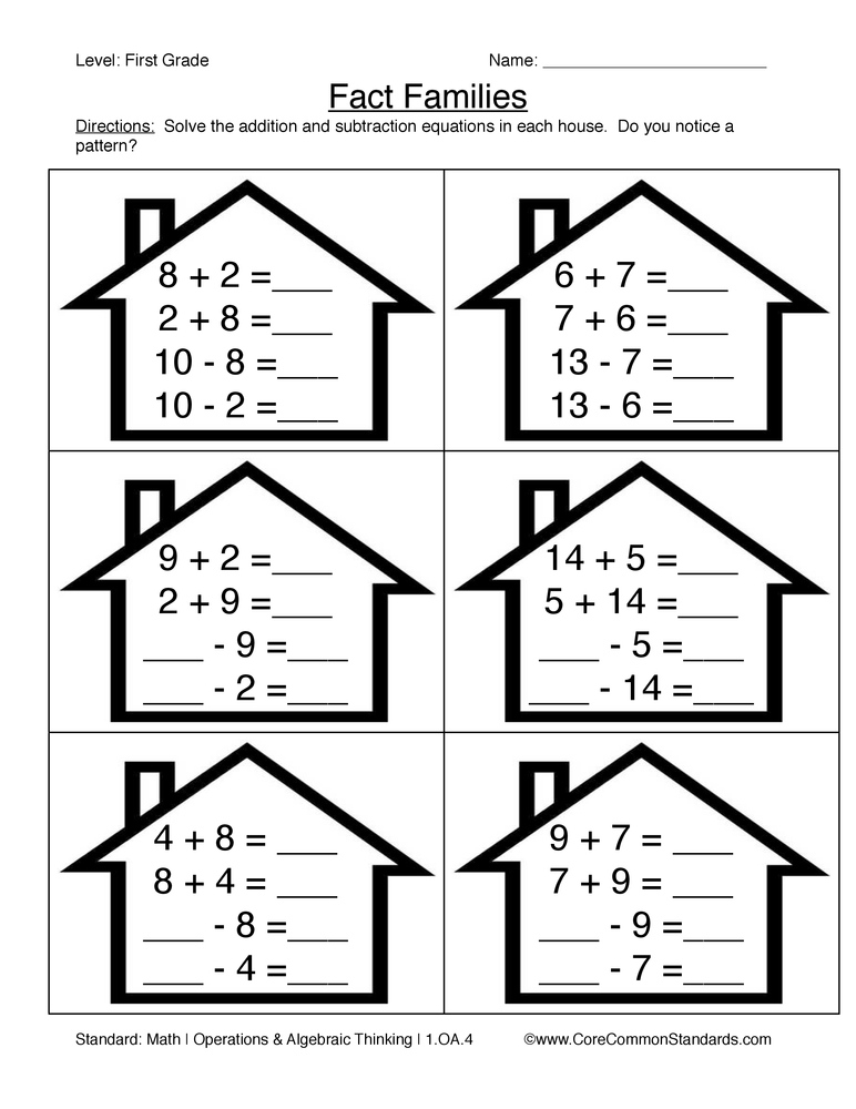 First Grade Common Core Worksheets Have Fun Teaching