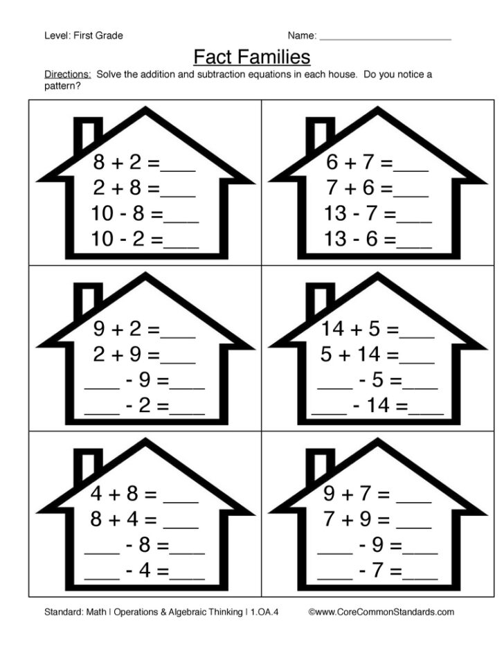 First Grade Common Core Worksheets