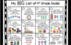 First Grade Goals And Standards Chart Students Love To Fill In Their