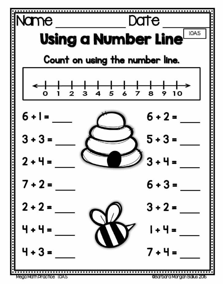 Common Core Number Line Worksheets