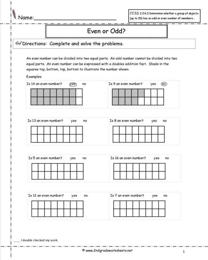 Common Core Math Worksheets Grade 2