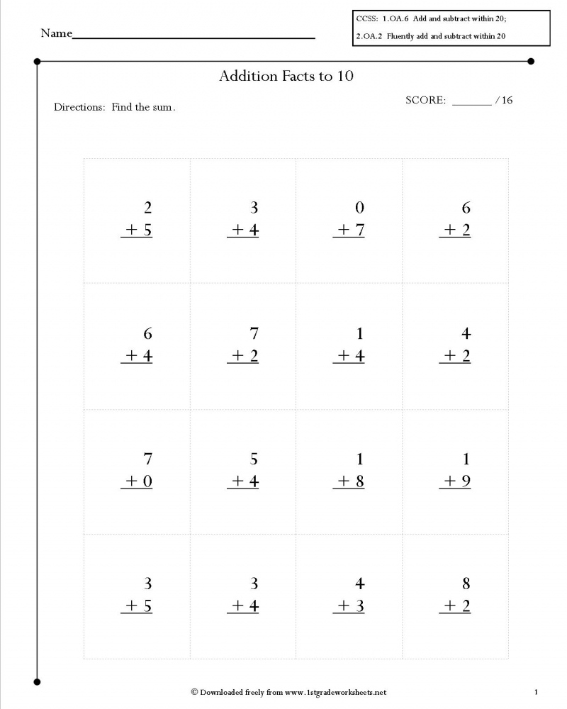 Free Printable Common Core Math Worksheets For 2nd Grade Math 