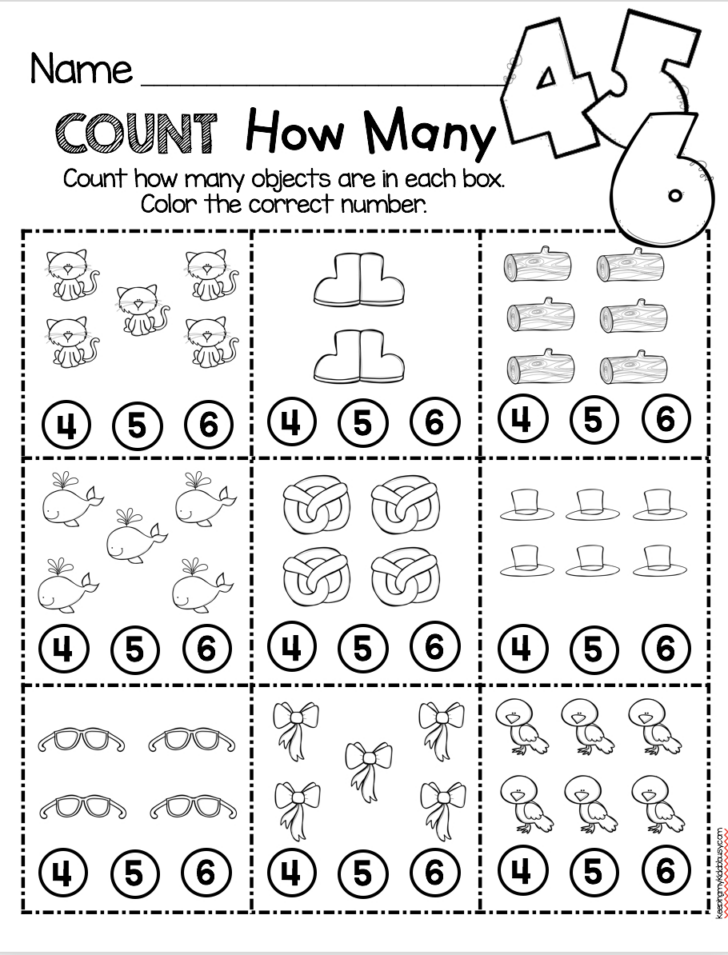 Common Core Math For Kindergarten Worksheets